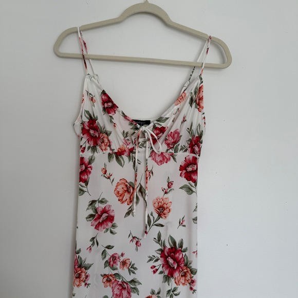 NWT Ambiance Floral White Babydoll Slip Dress Large Strappy Y2K Coquette Girl - Picture 7 of 11